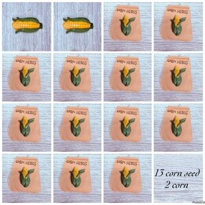 Miniature resin corn seed bags and corn craft items Jewelry making miniatures